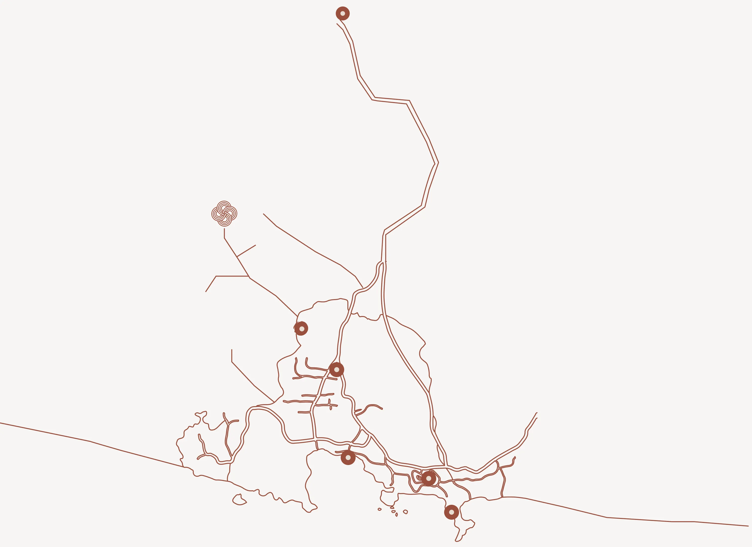 Map of Kuta Mandalika showing Manasara Residences, Lombok International Airport, Mandalika Beach, MotoGP Circuit, and Bukit Merese