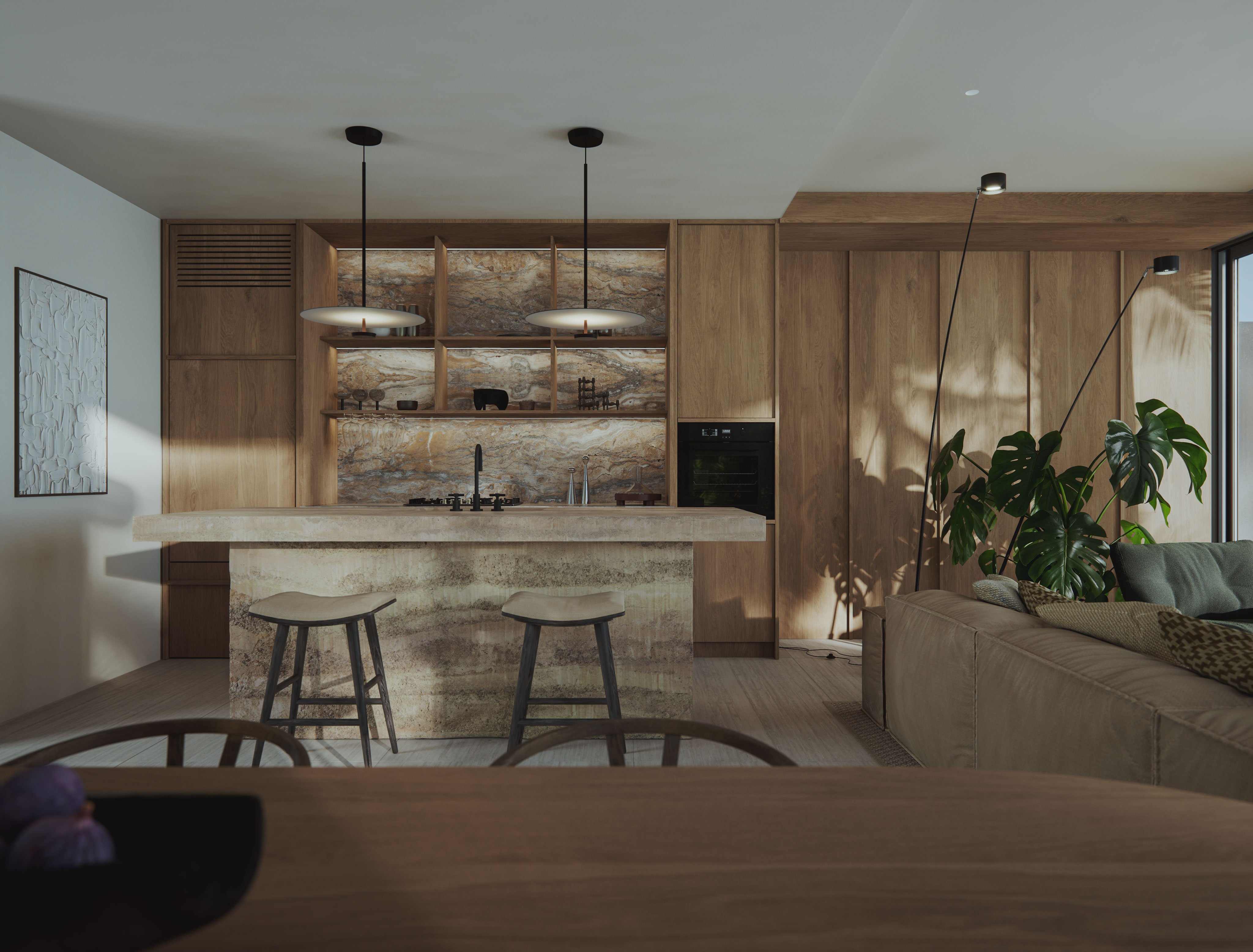 Manasara two-bedroom villa living room interior